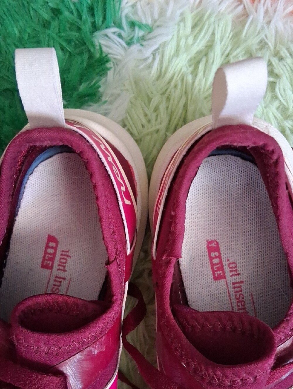 New Balance Maroon Sneakers with Pink Accent Womes 8 - Picture 7 of 8